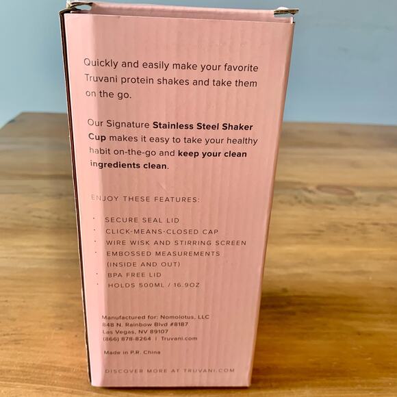 Truvani Stainless Steel Protein Shaker Cup BPA Free Wire Whisk 16.9 oz BLACK NEW - Picture 4 of 7